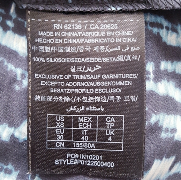 NEW Guess by Marciano tie-dye off shoulder silk top - Picture 5 of 7